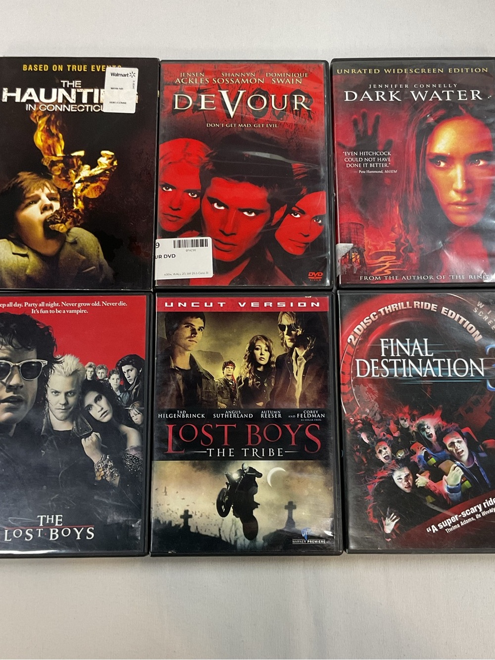 (6x DVD Horror) Haunting Devour Dark Waters Lost Boys 1&2 Final Destination 3
